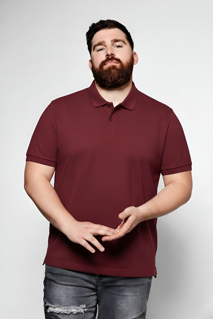 Wine - Zyric Polo Plus Size