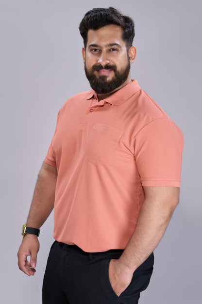 Light Pink - Smart Tech Pocket Polo Plus Size