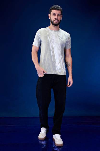 Sage Green - AOP Round Neck T-shirt