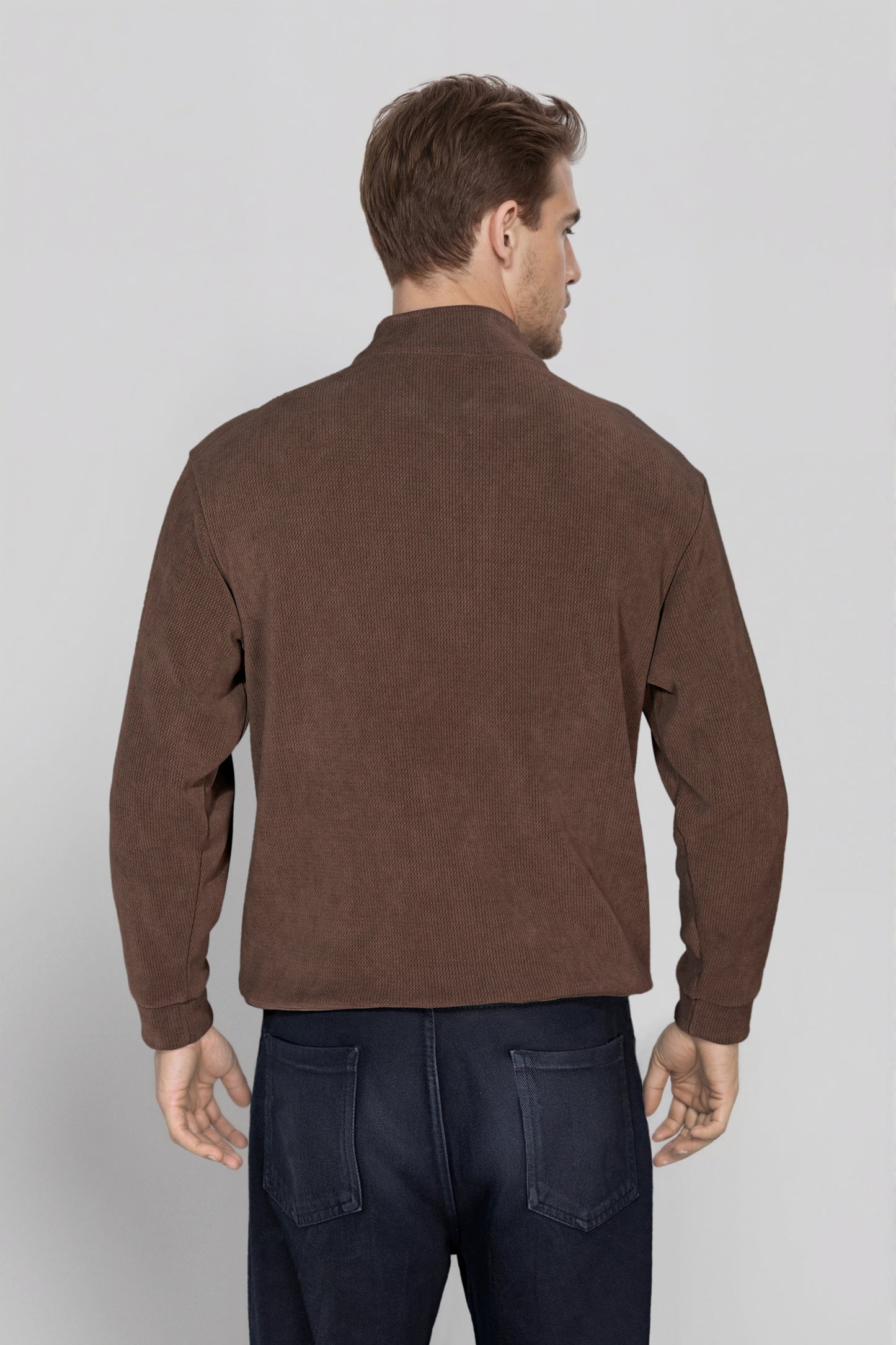 Brown Zipper Sweatshirt