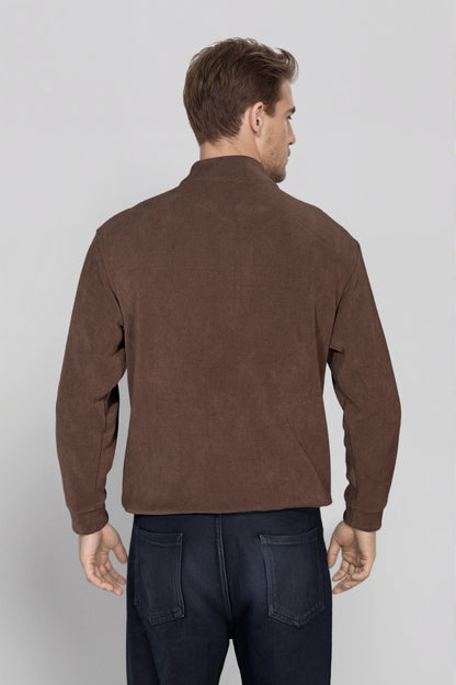 Brown Zipper Sweatshirt