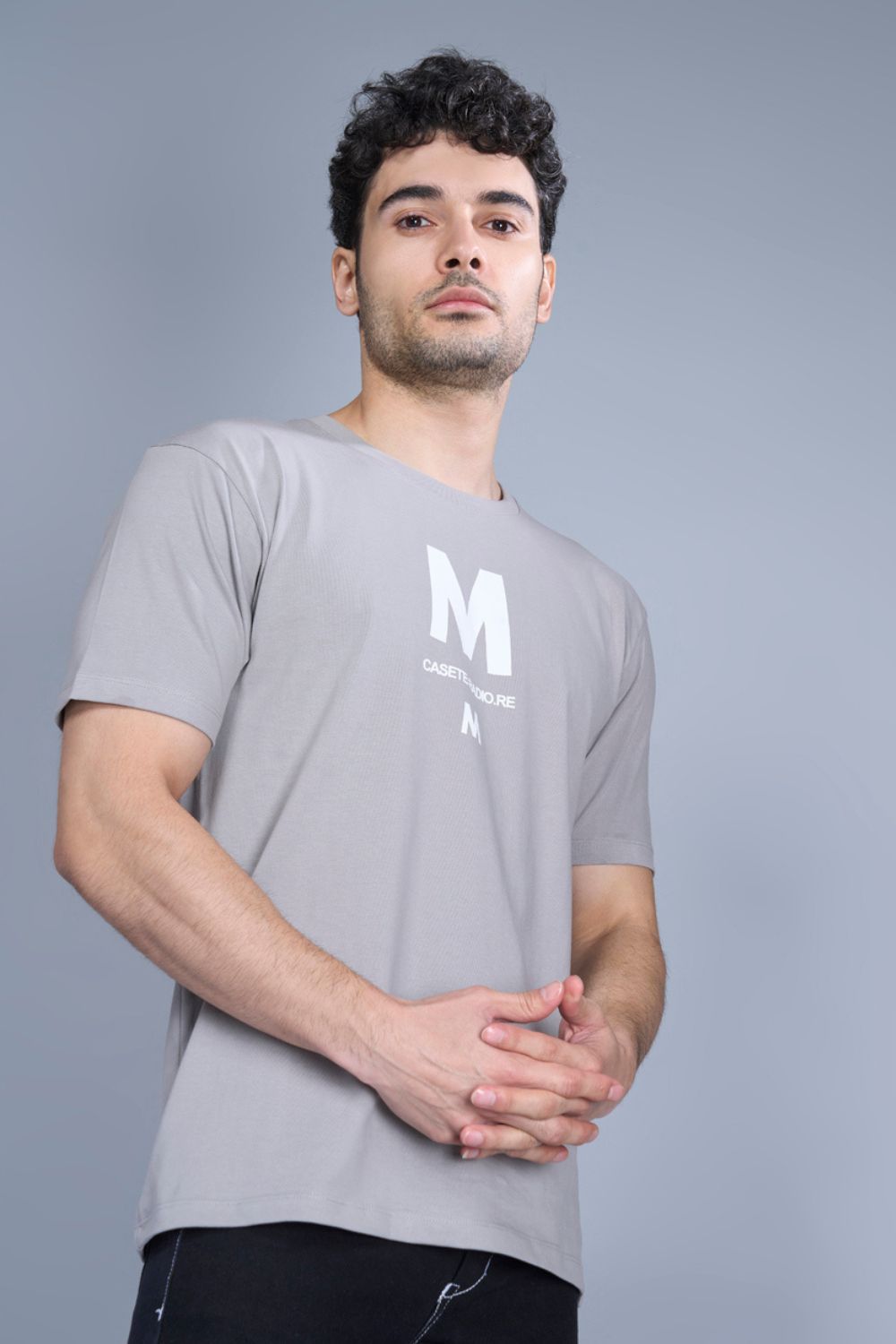 Printed Oversized Bright Grey  Maxzone Clothing M  