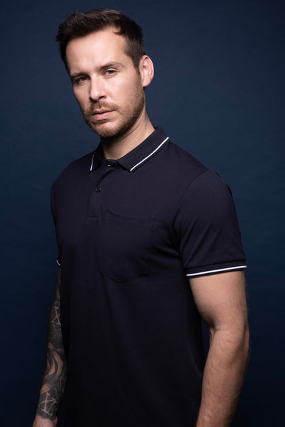 Teal Navy - Identity Pocket Polo Maxzone Clothing