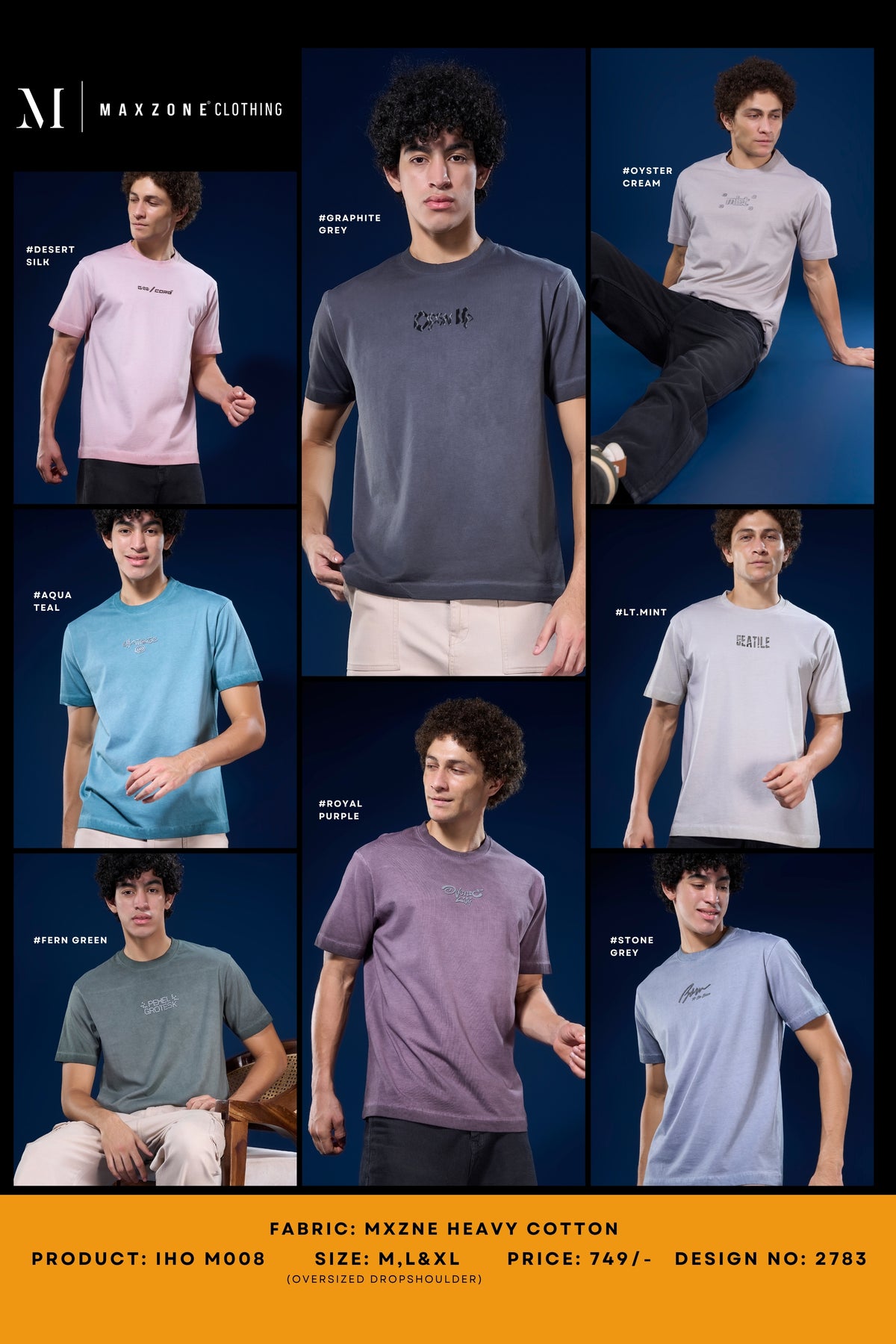 Mist Fade Oversize Drop Shoulder T-shirt pack of 32