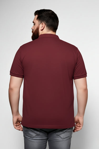 Wine - Zyric Polo Plus Size