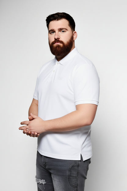 White - Zyric Polo Plus Size