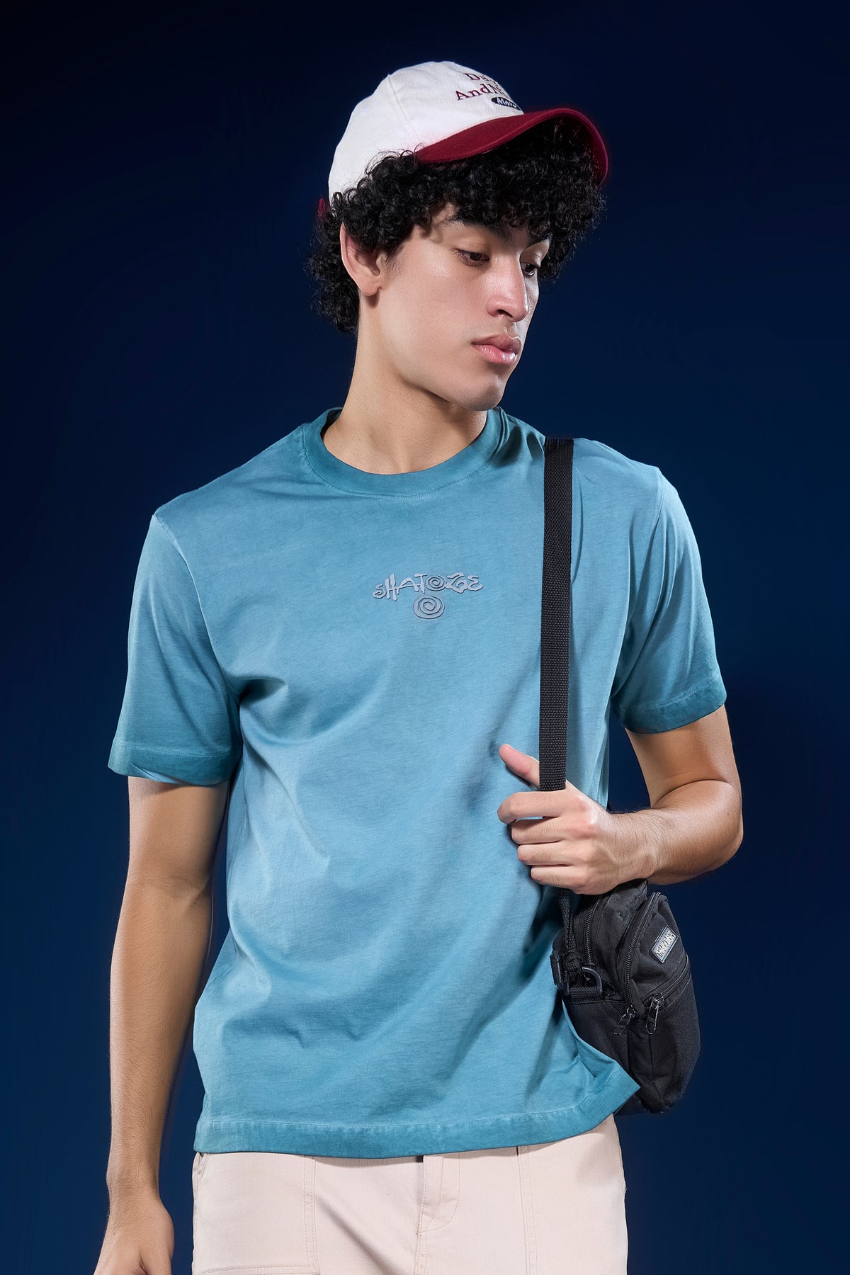 Aqua Teal - Mist Fade Oversized T-shirt