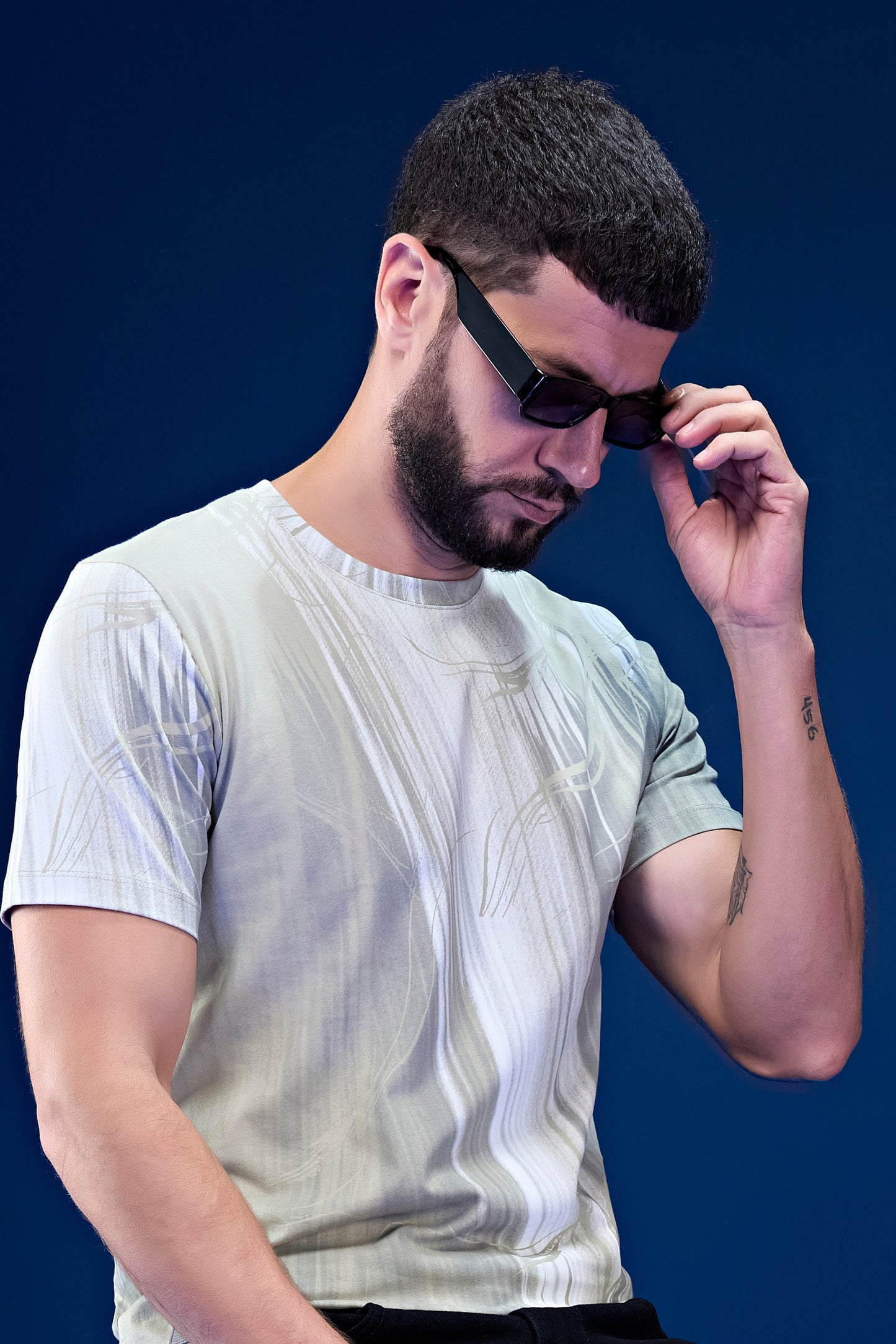 Sage Green - AOP Round Neck T-shirt