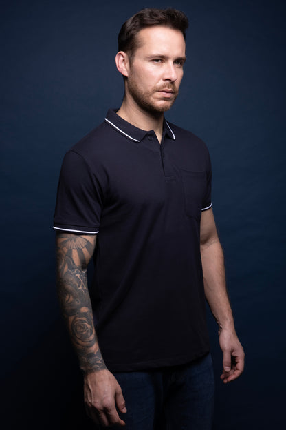 Teal Navy - Identity Pocket Polo Maxzone Clothing