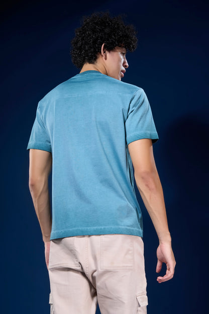 Aqua Teal - Mist Fade Oversized T-shirt