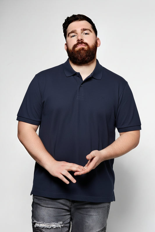 Teal Navy - Zyric Polo Plus Size