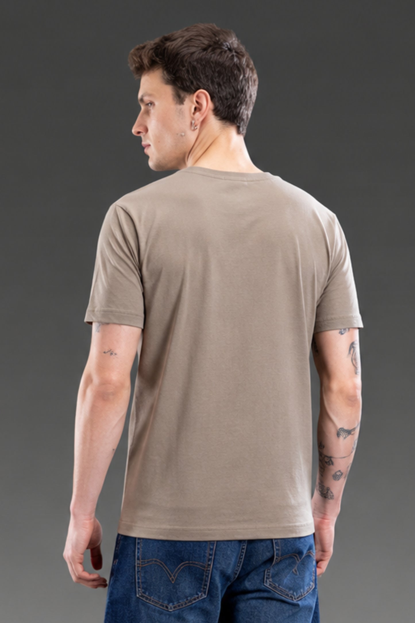Beige - Grafixtation T-shirt
