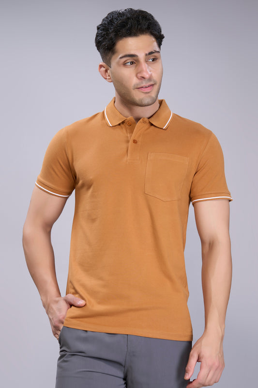 Caramel - Identity Pocket Polo