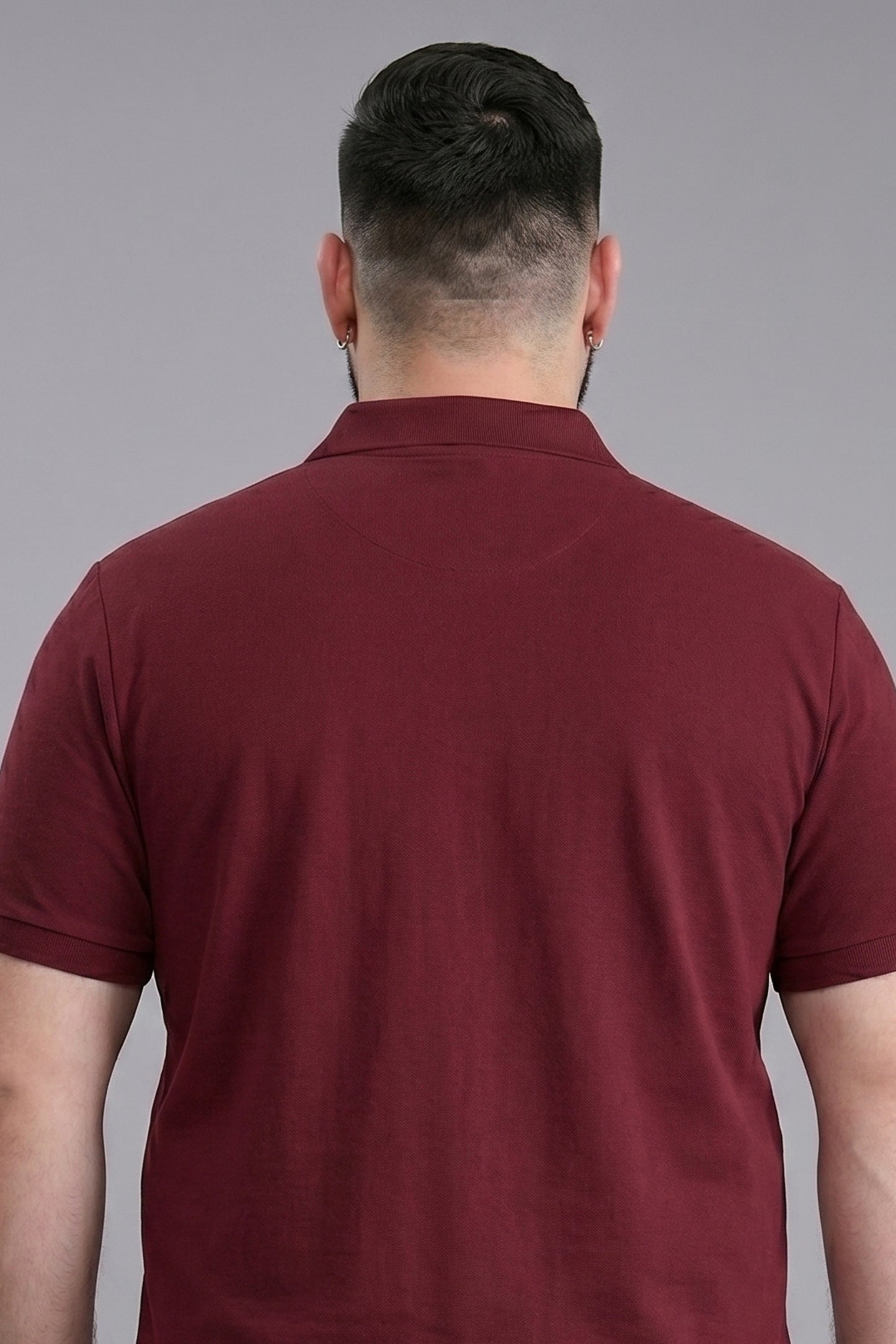 Wine - Zyric Pocket Polo Plus Size