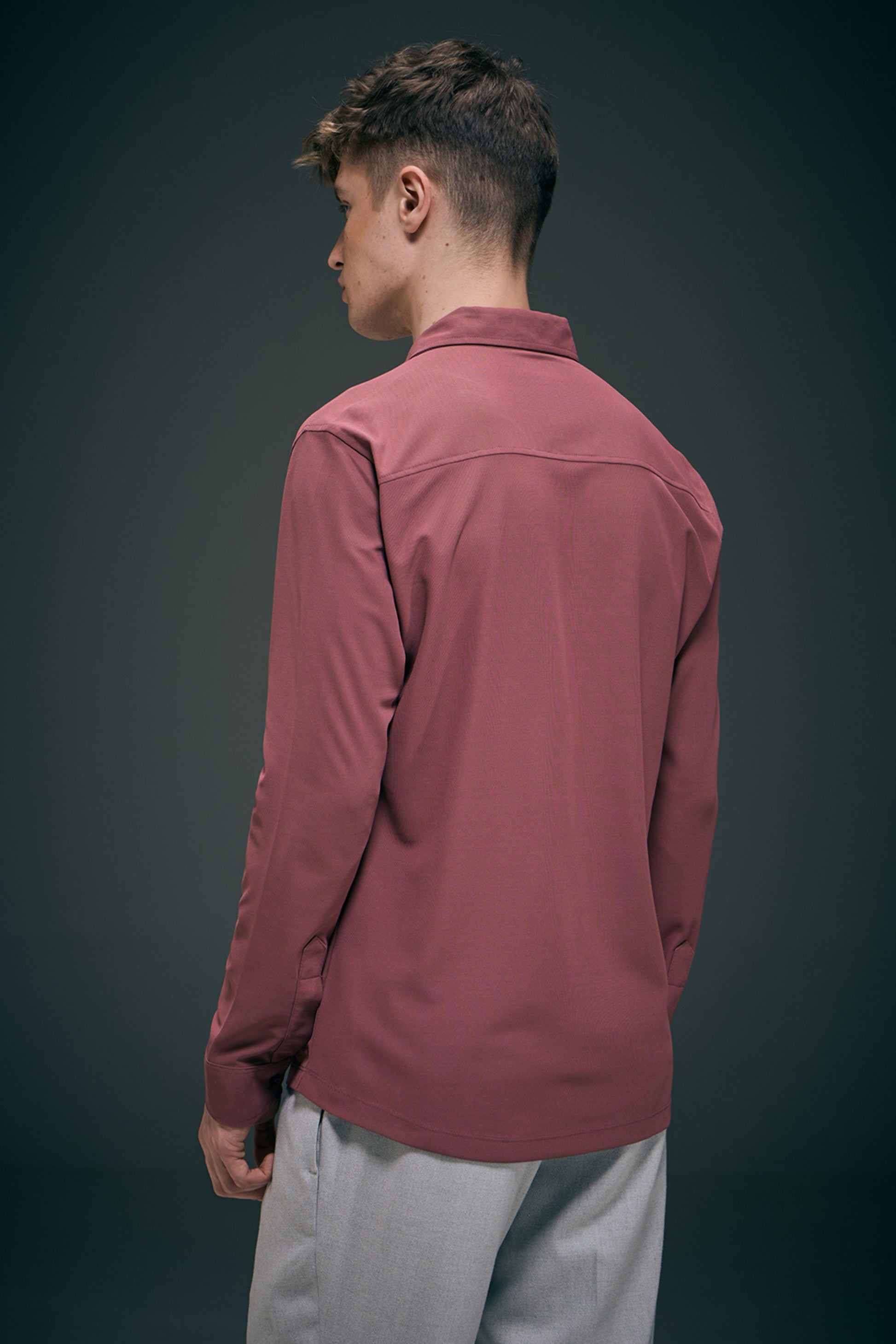 Maroon Smart Tech Full Sleeve Shirt Maxzone Clothing