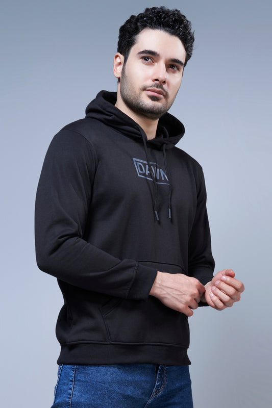 Dawn Printed Black Hoodie Hoodies Maxzone Clothing M