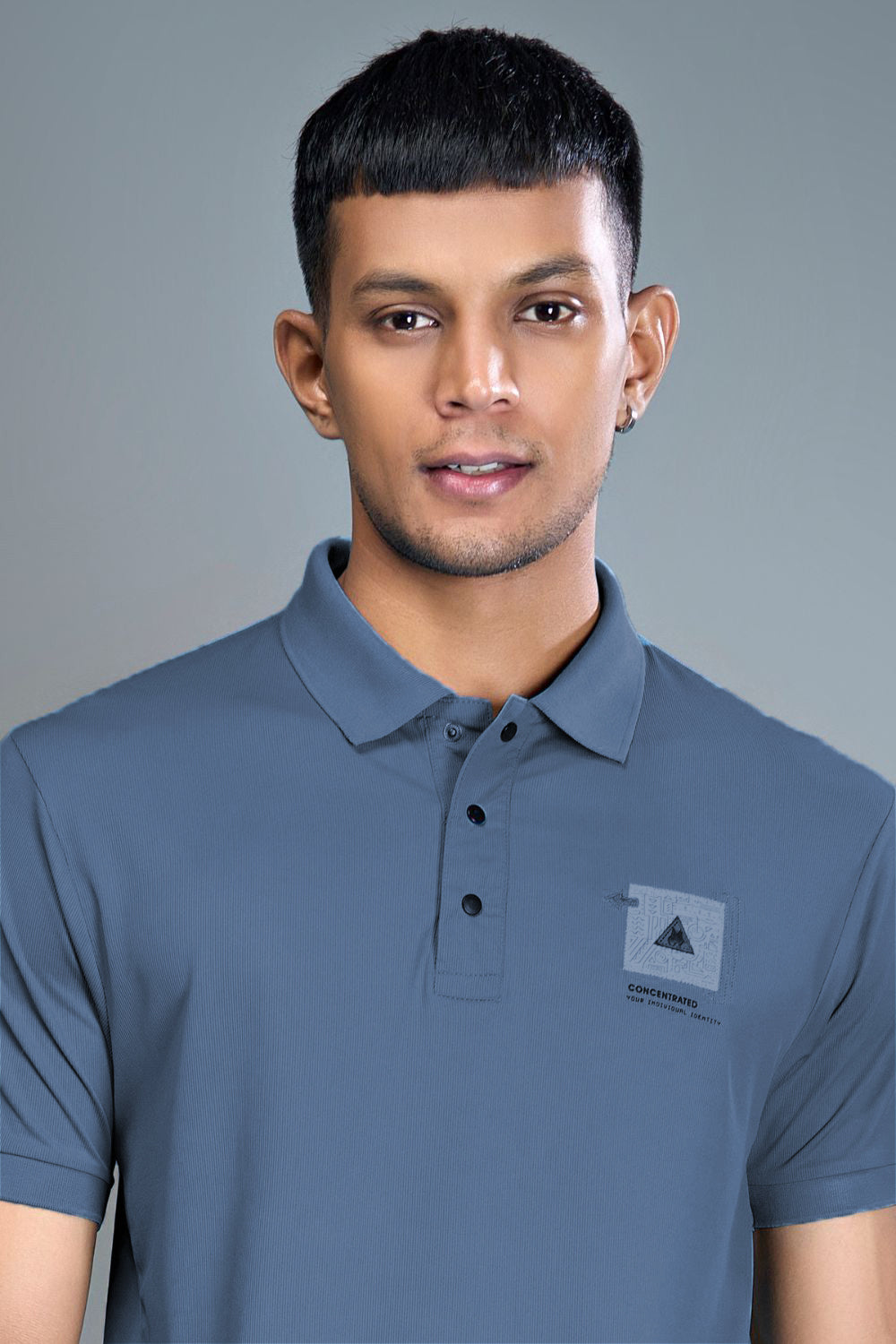 3 Buttons Polo Tshirt - Charcoal  Maxzone Clothing   