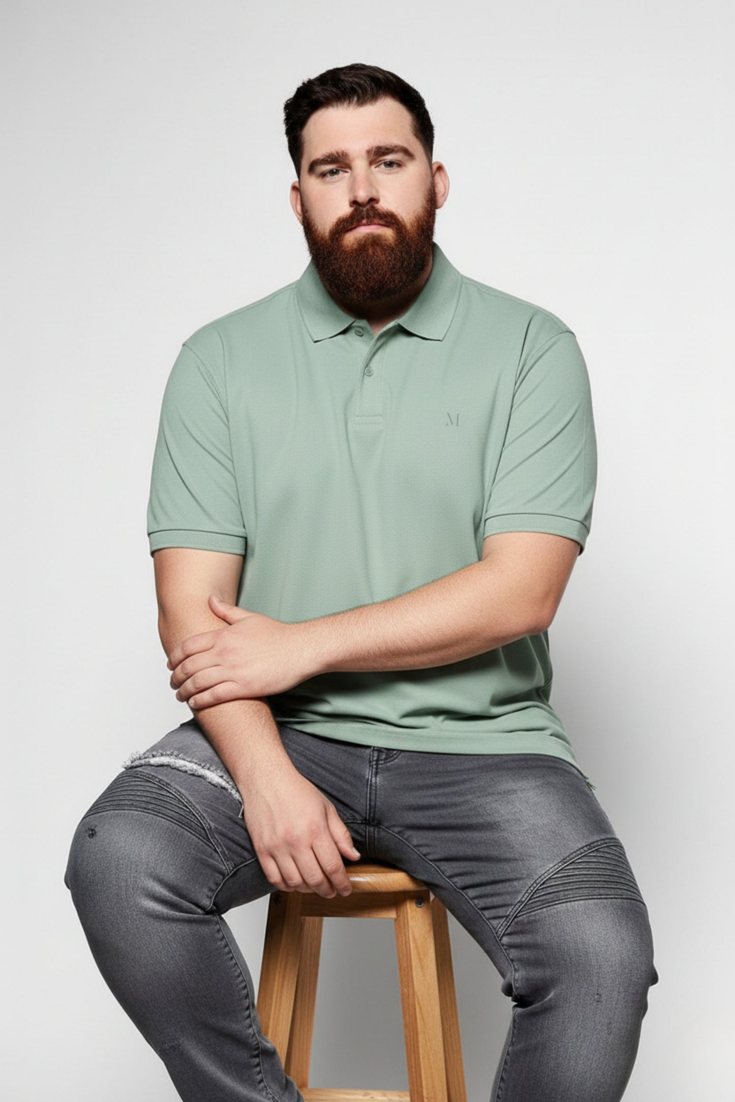 Mint - Zyric Polo Plus Size