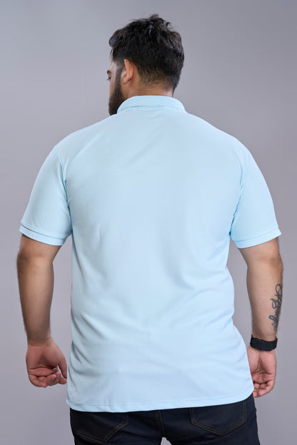 Sky Blue - Smart Tech Pocket Polo Plus Size