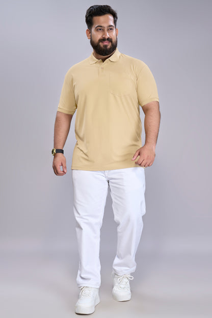 Light Yellow  - Smart Tech Pocket Polo Plus Size