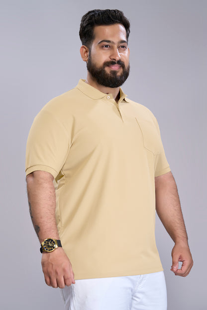 Light Yellow  - Smart Tech Pocket Polo Plus Size