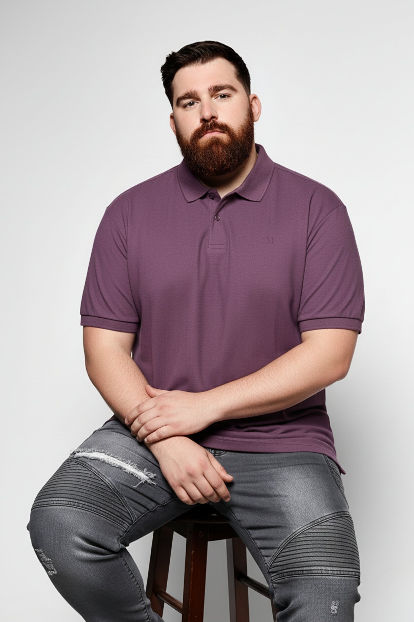 Grape - Zyric Polo Plus Size