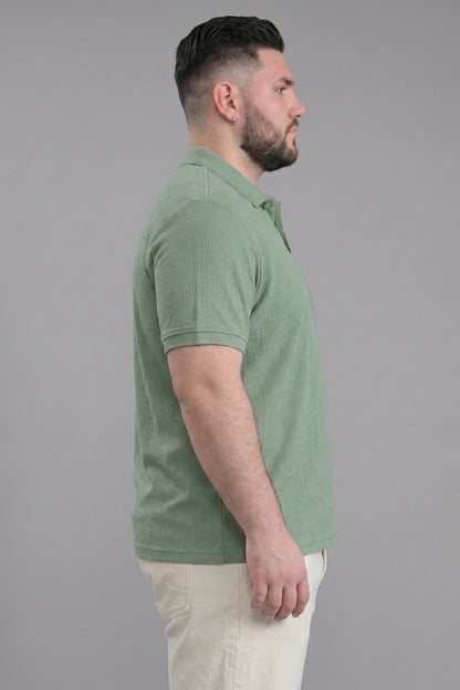 Mint - Zyric Pocket Polo Plus Size