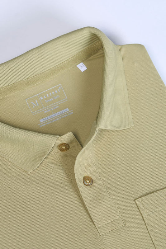 Shop Men's Green Pocket Polo T-shirt-front Maxzone Clothing