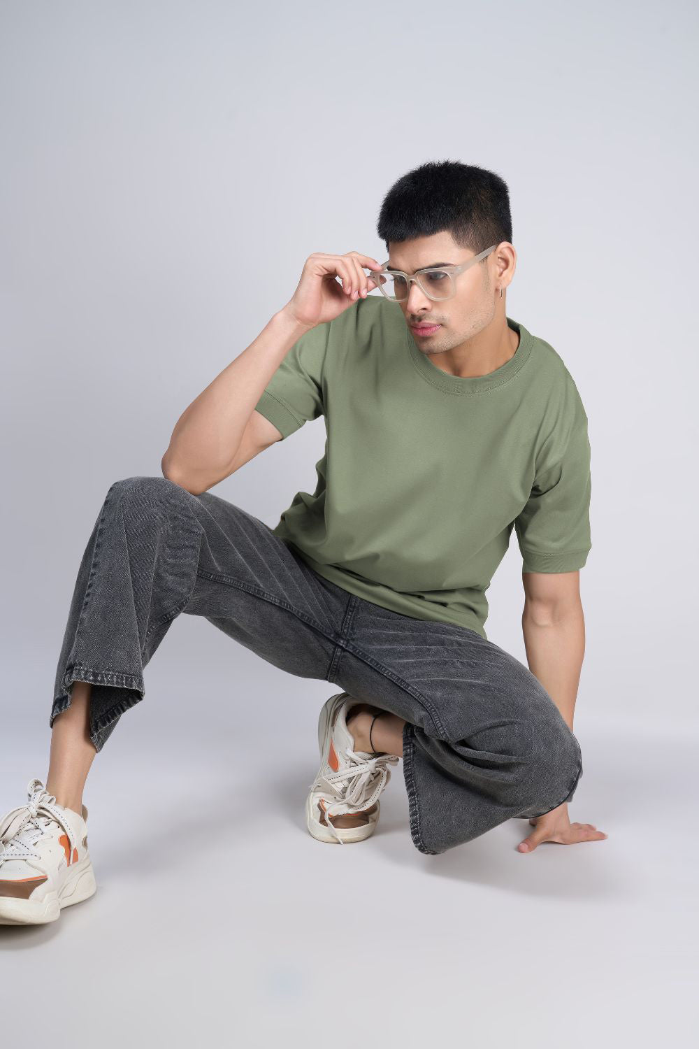 Light Green - Oversized Drop Shoulder T-shirts Maxzone Clothing