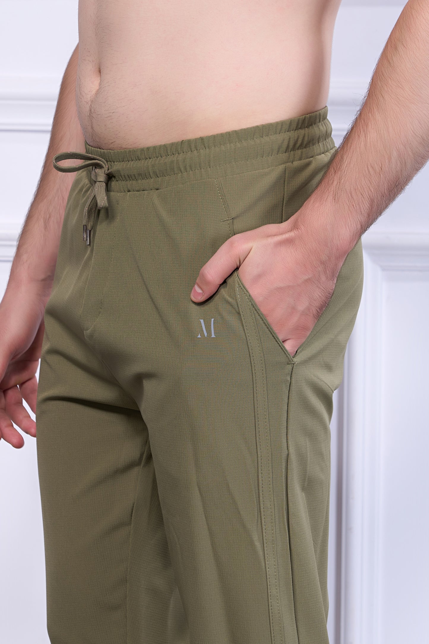 Drawstring Olive Green 365 Track Pant