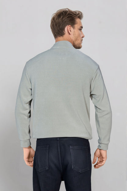 Grey Zipper Sweatshirt