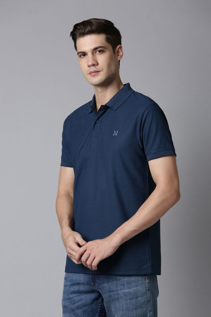 Smart tech polo - Teal Navy Polo T-SHIRT Maxzone Clothing 38/M  