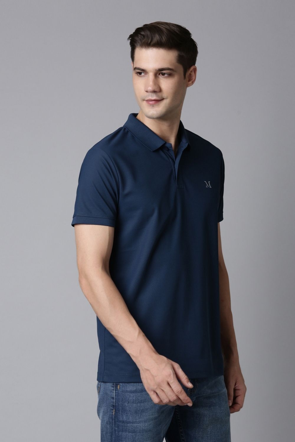 Smart tech polo - Teal Navy Polo T-SHIRT Maxzone Clothing   