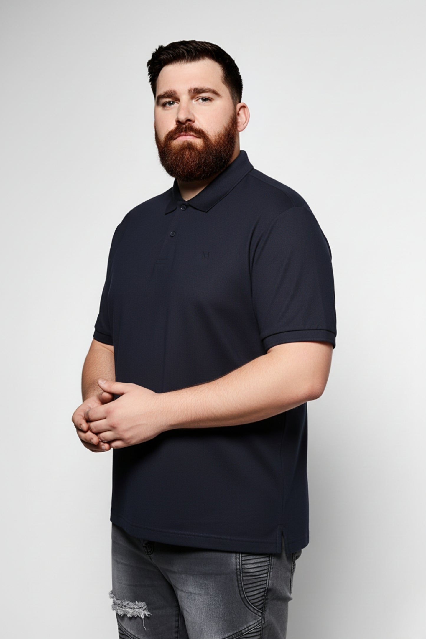 Black - Zyric Polo Plus Size