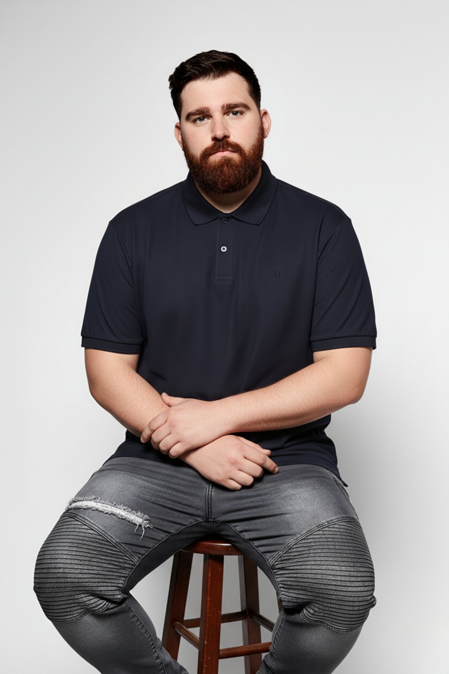Black - Zyric Polo Plus Size