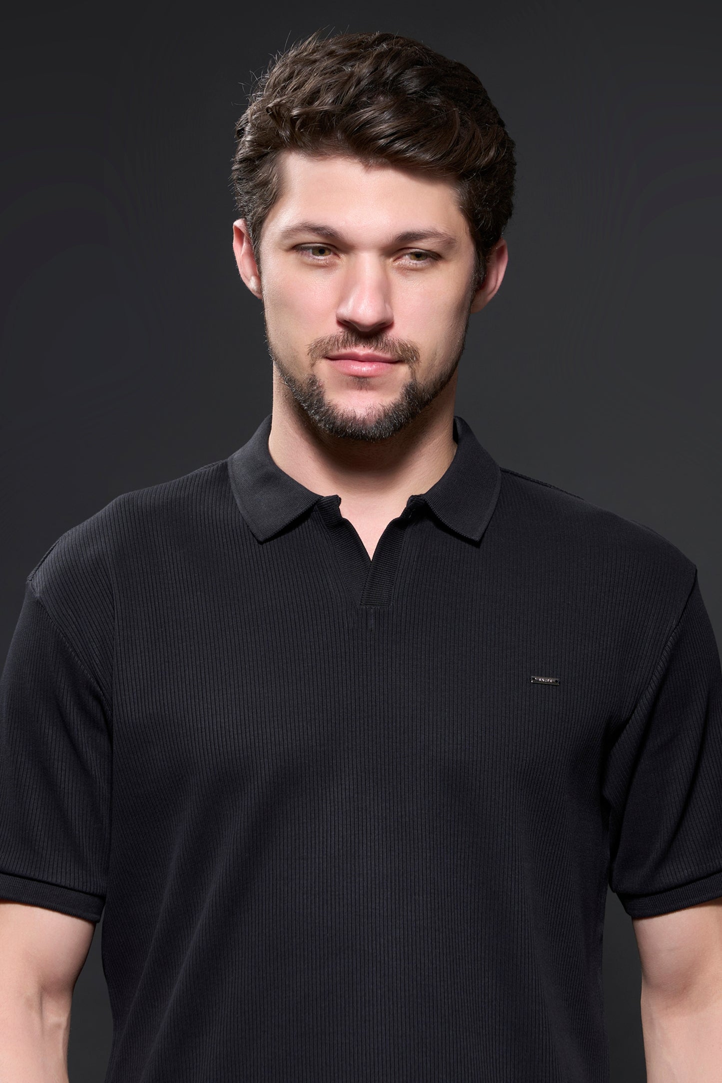 Old Money Knit Polo - Black