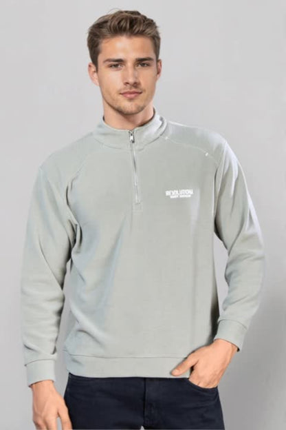 Grey Zipper Sweatshirt