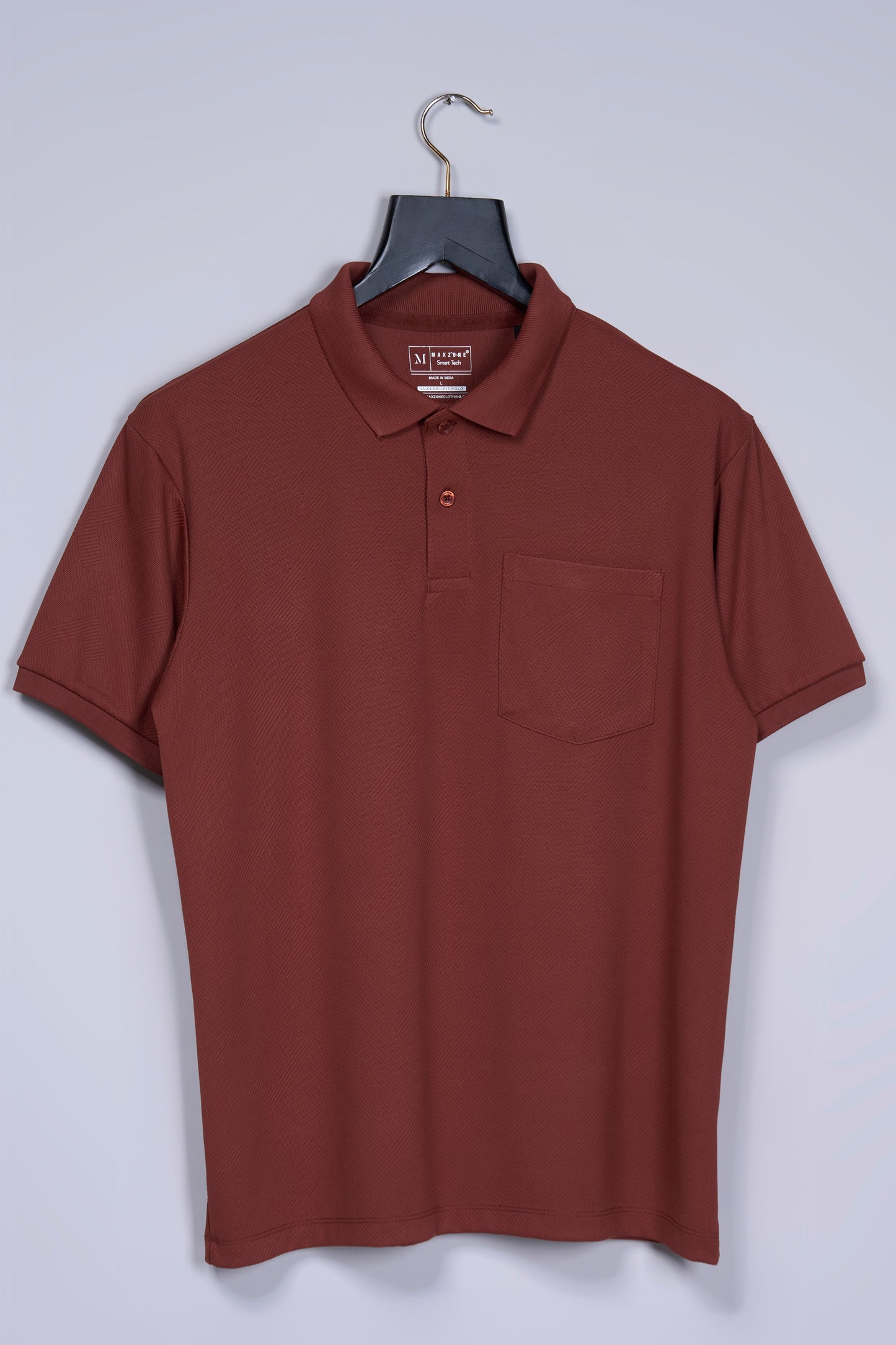 Copper - Structure Knit Pocket Polo
