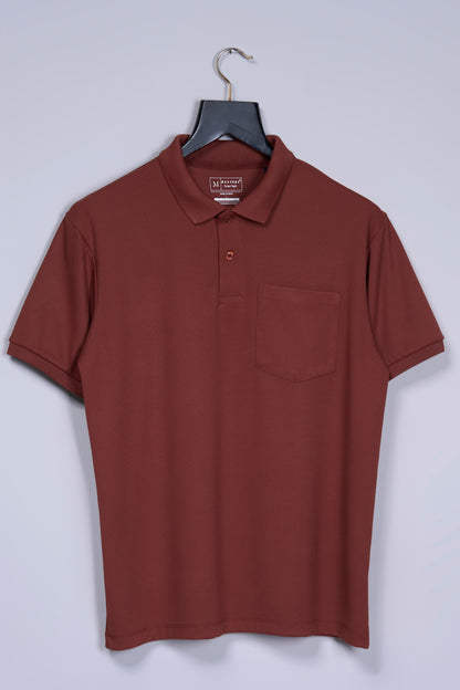 Copper - Structure Knit Pocket Polo