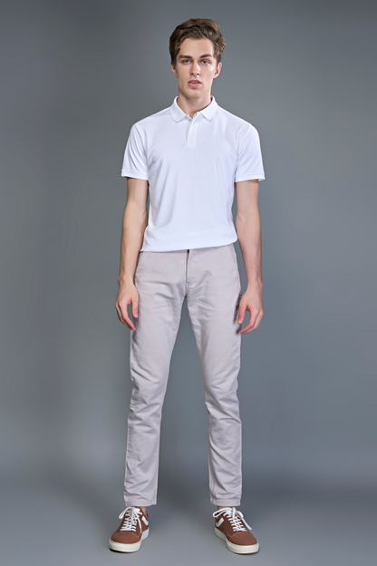 White - Smart Tech Textured Polo Maxzone Clothing