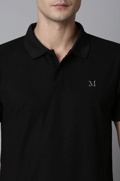 Smart tech polo - Black Polo T-SHIRT Maxzone Clothing   