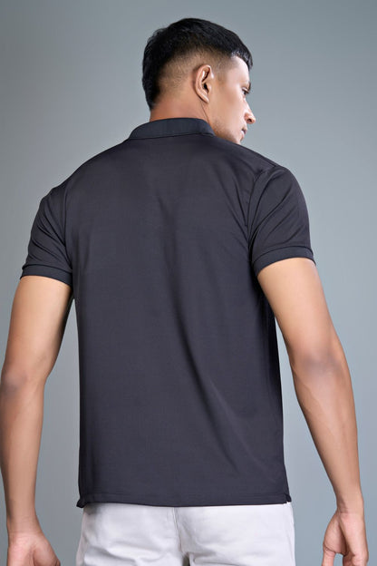 3 Buttons Polo Tshirt - Black  Maxzone Clothing   