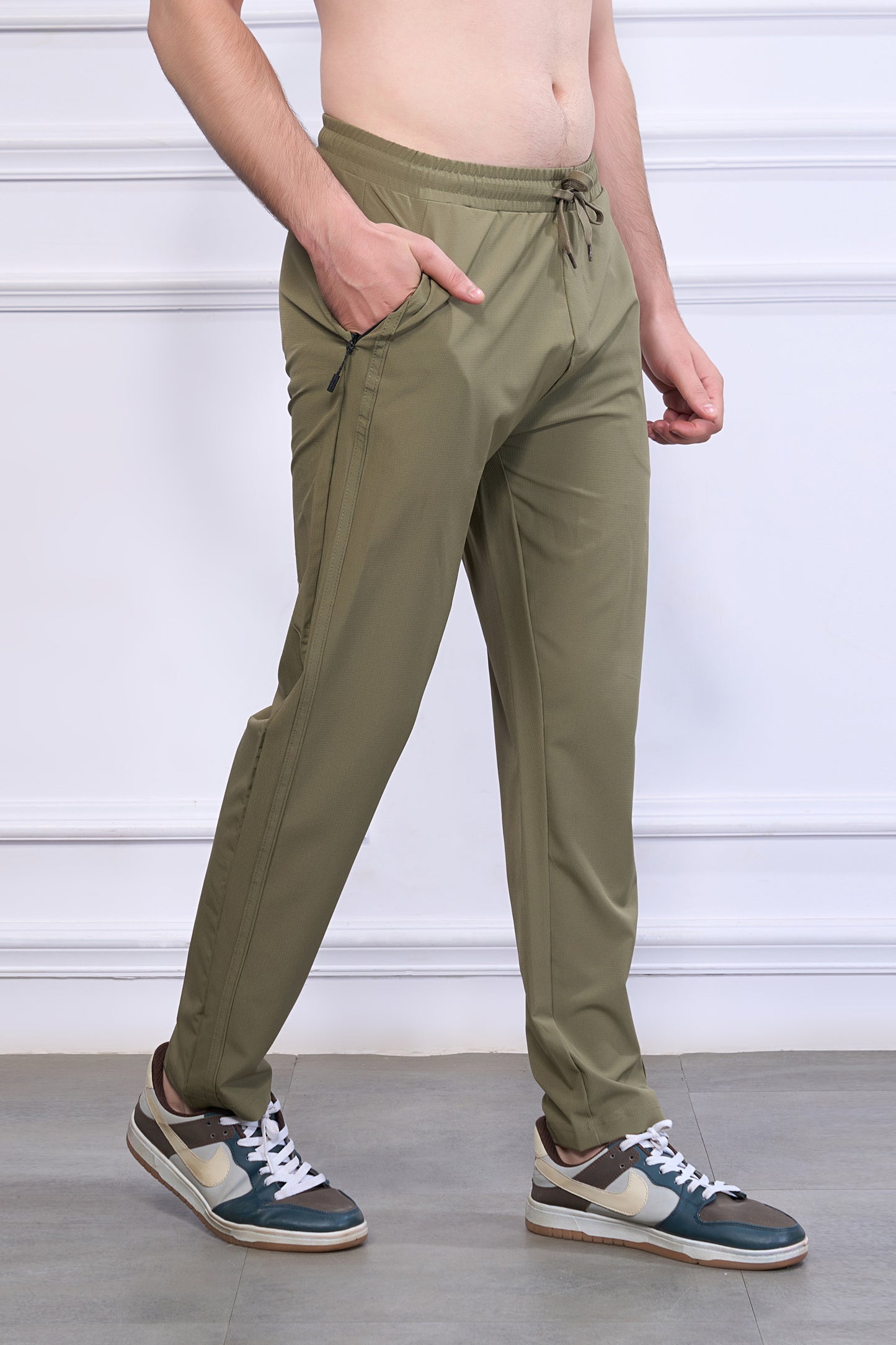 Drawstring Olive Green 365 Track Pant