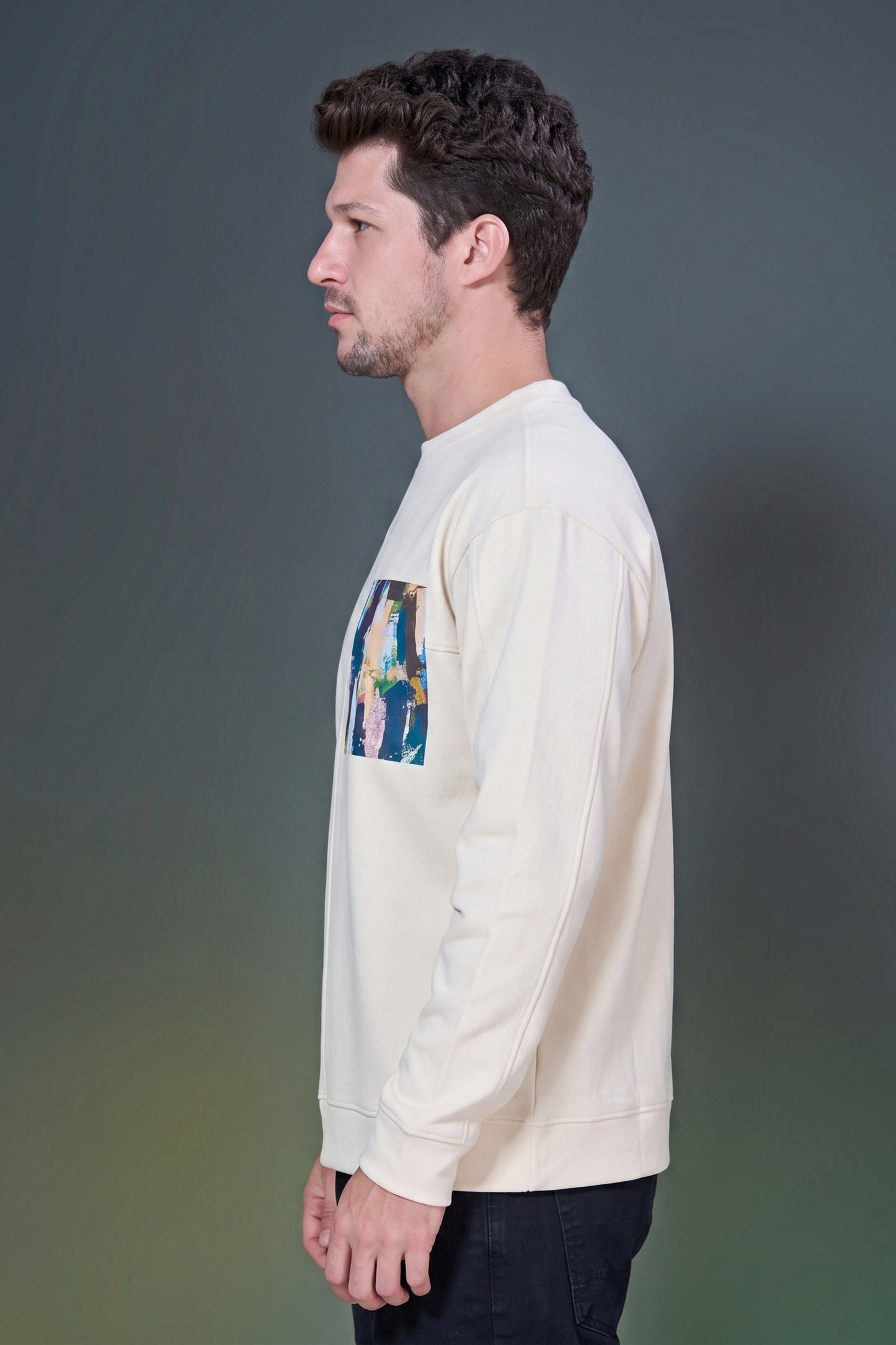 Cream - Abstract Sweatshirt