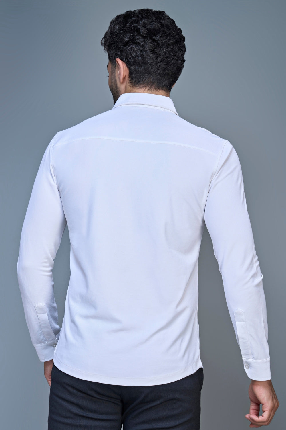 White Smart Tech Full Sleeve Shirt Full Sleeve Shirt Maxzone Clothing   