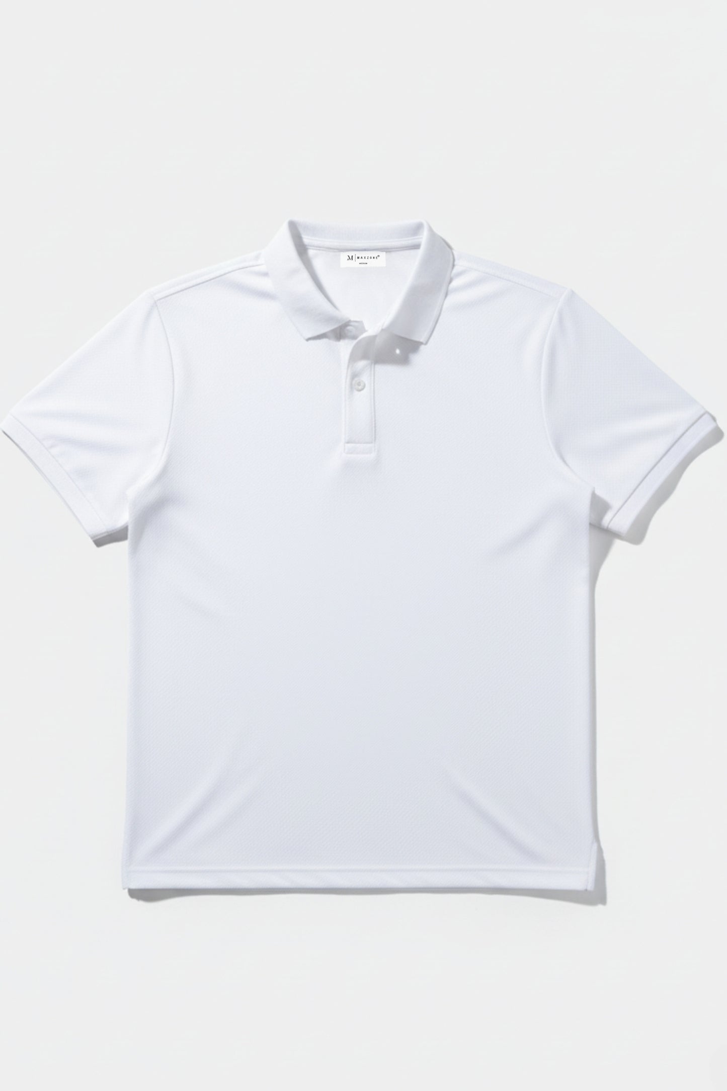 White - 2 Button Stitchless Polo