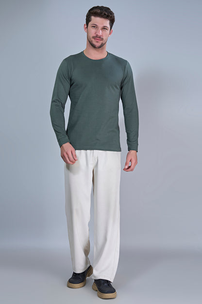 Dark Green Cotton IQ Full Sleeve