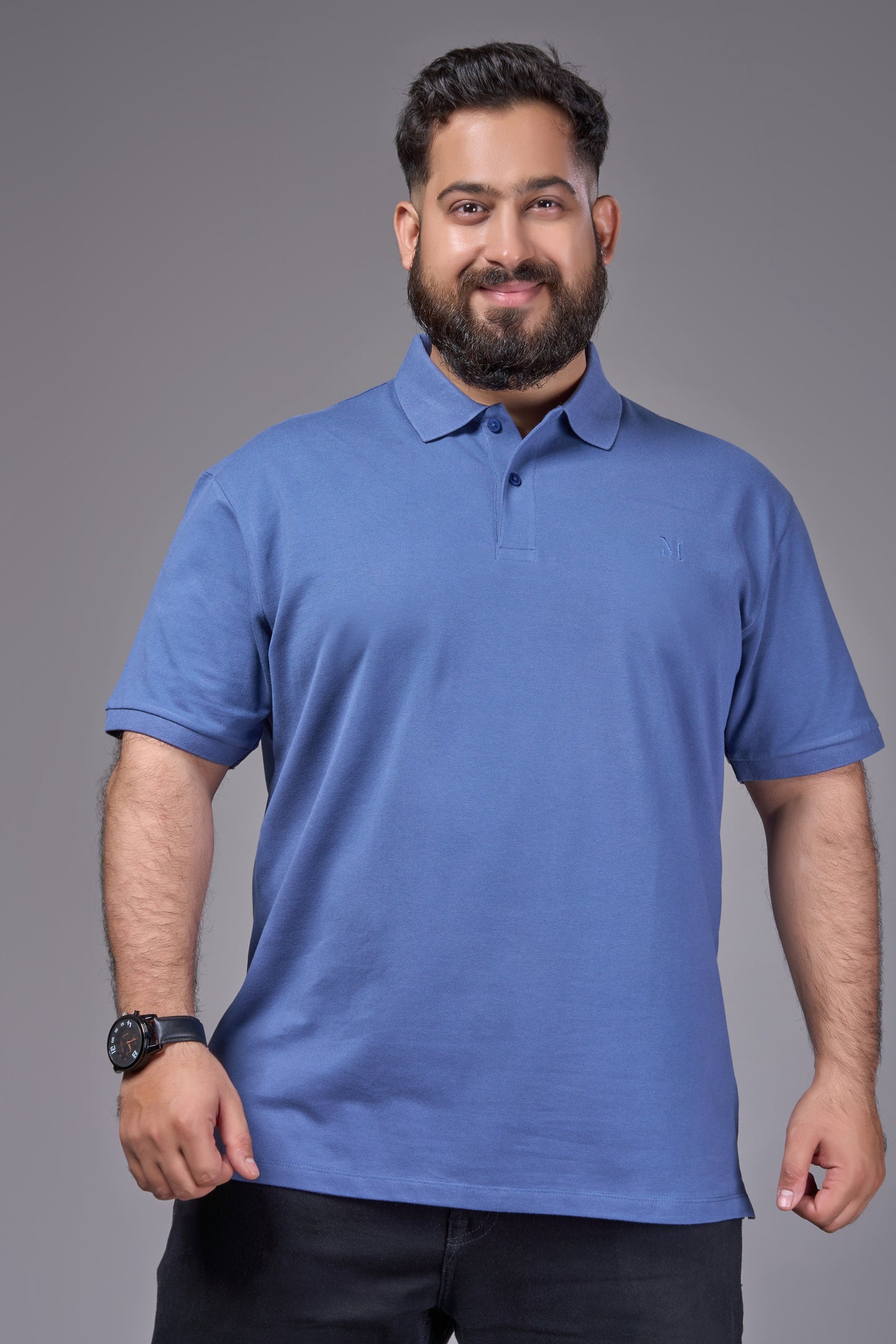 M.Blue - Cotton Pique Polo Plus Size