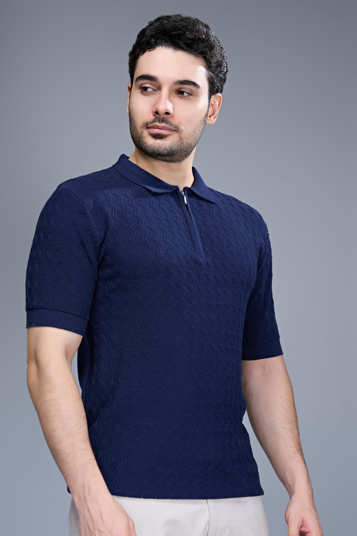 Atlantic Teal - Luxe Knitted Polo Maxzone Clothing