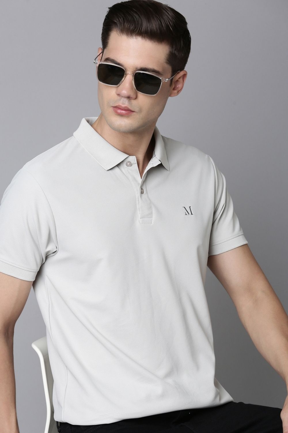 Smart tech polo - Grey Polo T-SHIRT Maxzone Clothing   